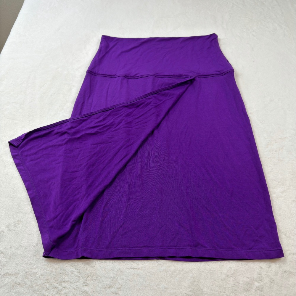 Athleta Asymmetrical Wrap Skirt Womens Small‎ Purple Good Tencel Lyocell Stretch